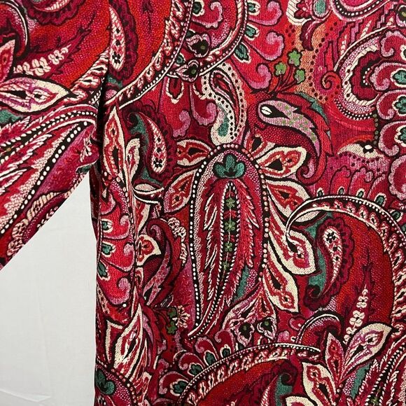 J. Jill Red Paisley Blouse - Picture 10 of 14
